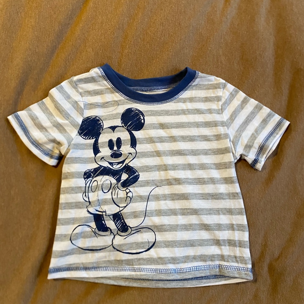 Disney Mickey Mouse Kids Tee - Navy and Light Gray